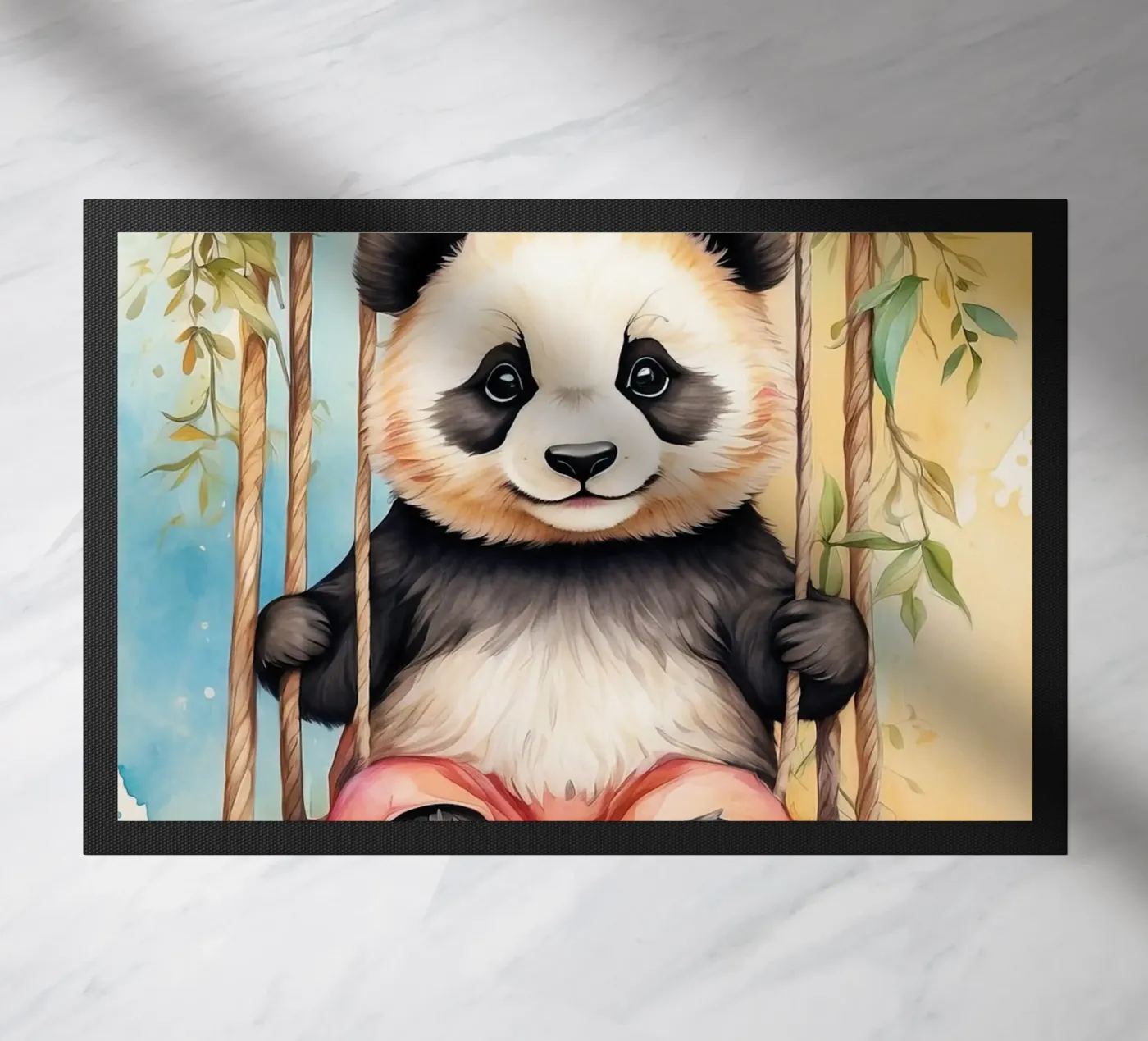 Panda Bear deurmat van 🎁 NOBELART