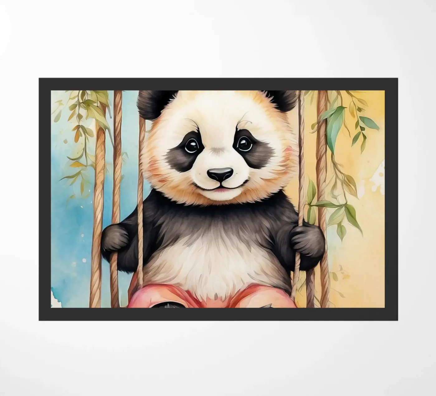 Panda Bear deurmat van 🎁 NOBELART