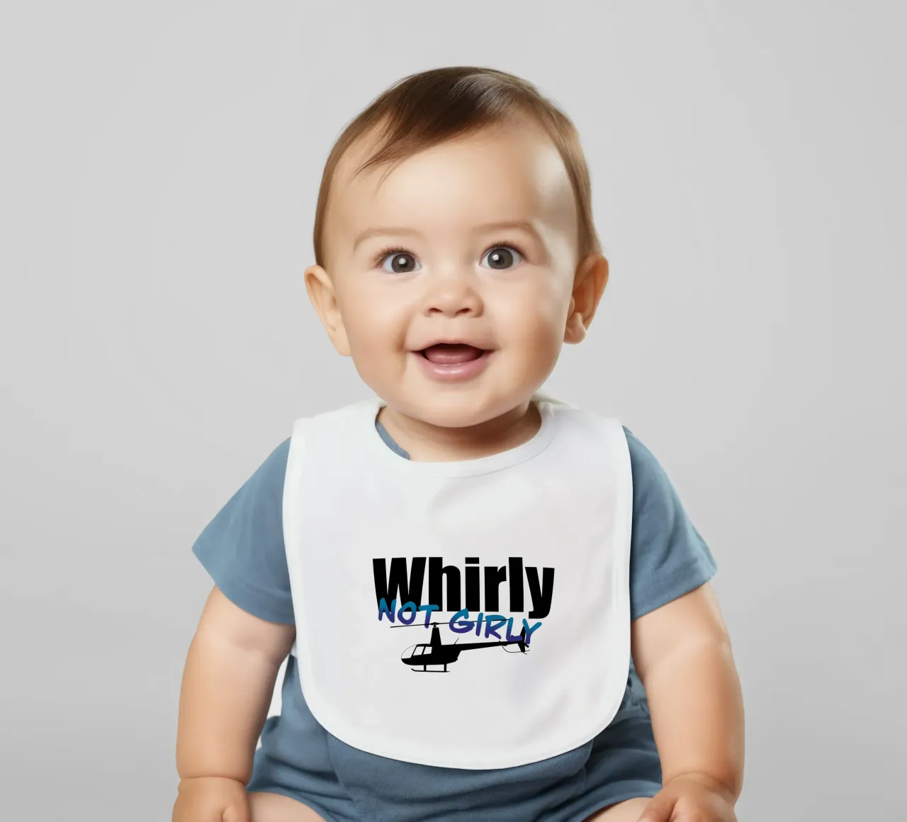 Whirly not girly bavaglino da pilotpegasus