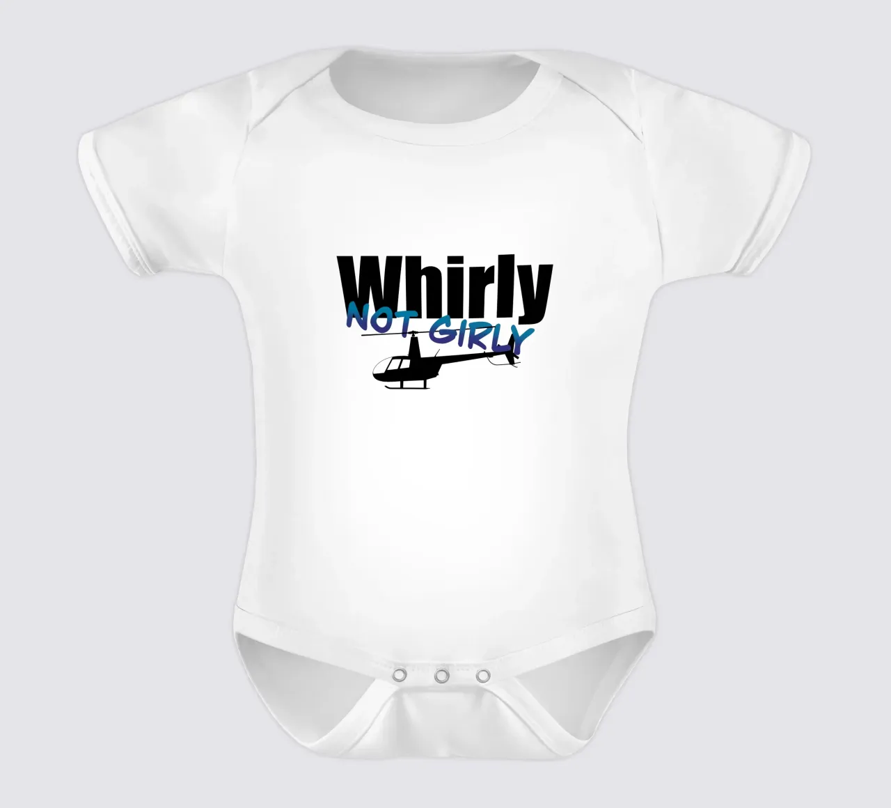 Whirly not girly body neonato maniche corte da pilotpegasus