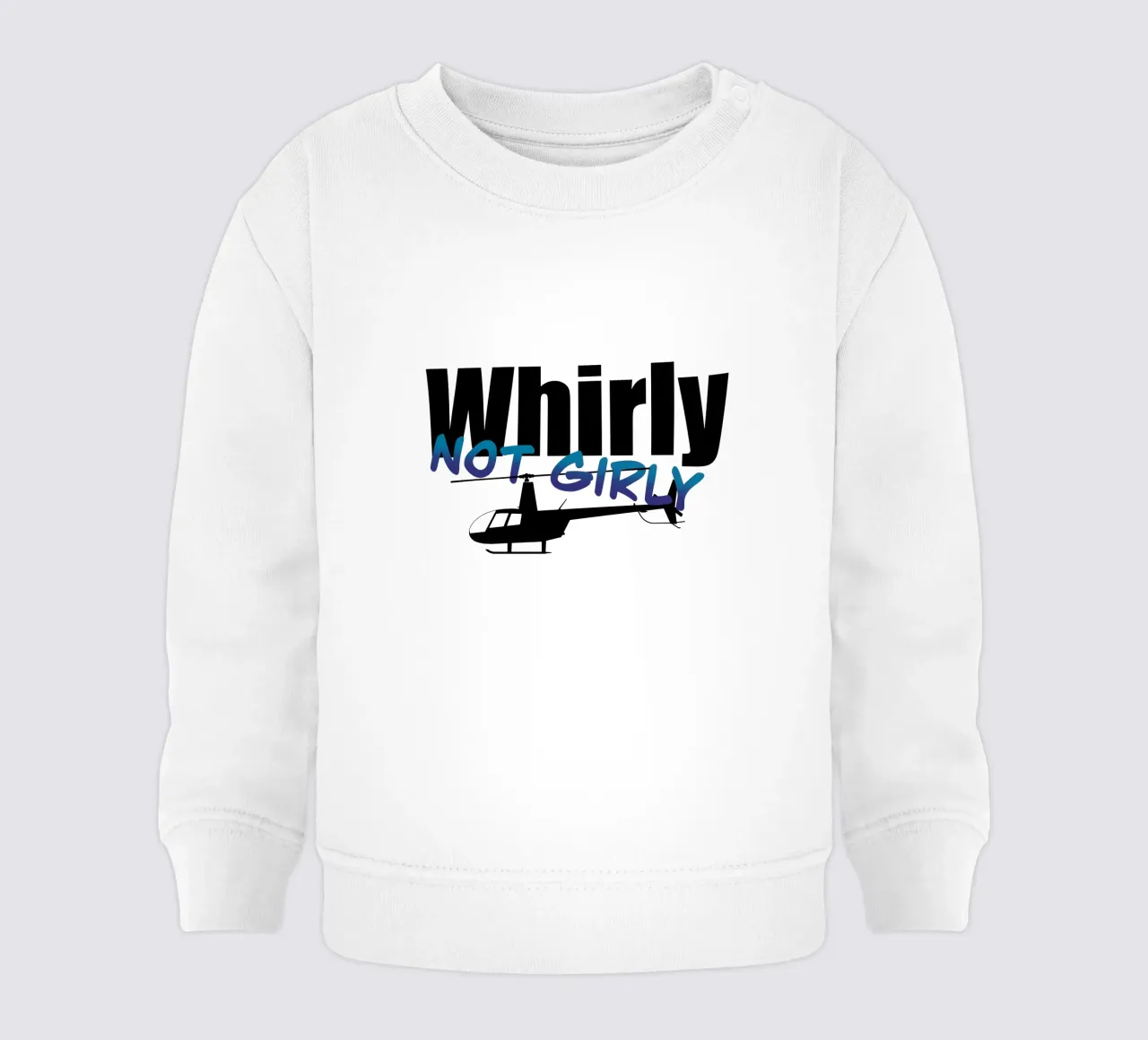 Whirly not girly Baby Sweatshirt von pilotpegasus