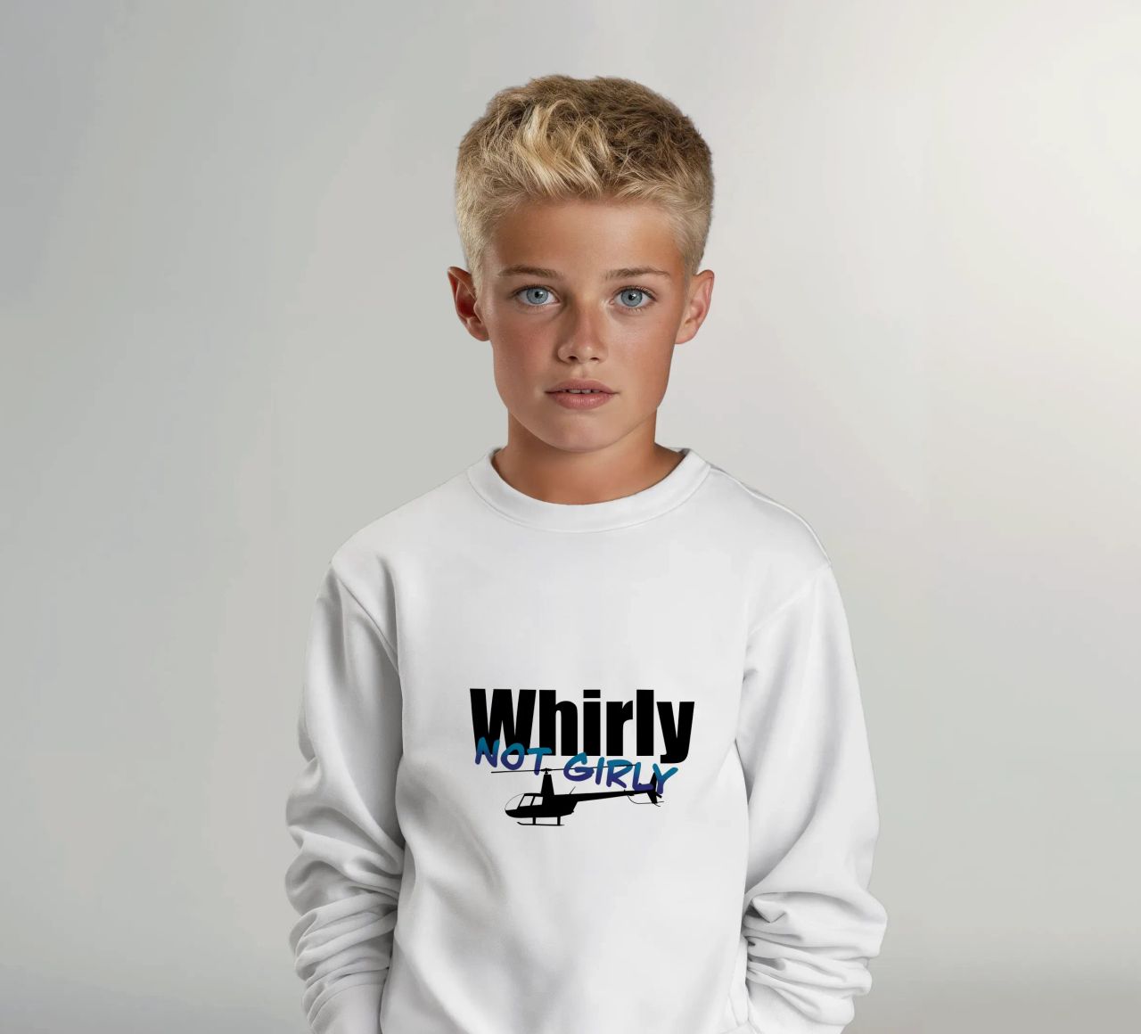 Whirly not girly felpa bambino da pilotpegasus