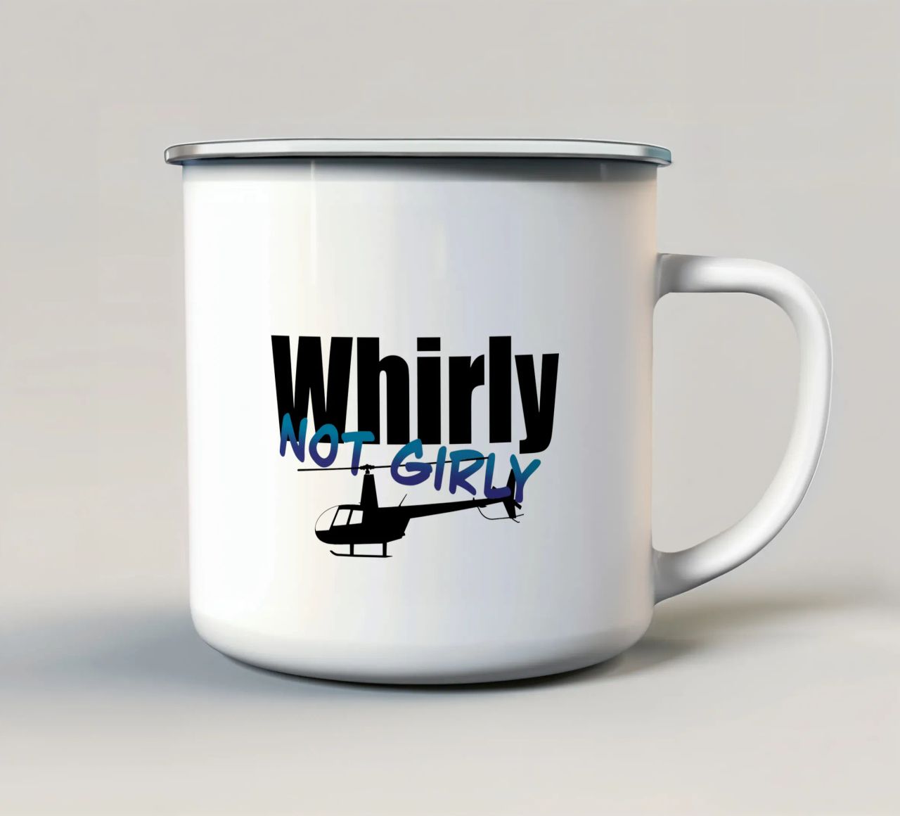 Whirly not girly tazza in smalto da pilotpegasus