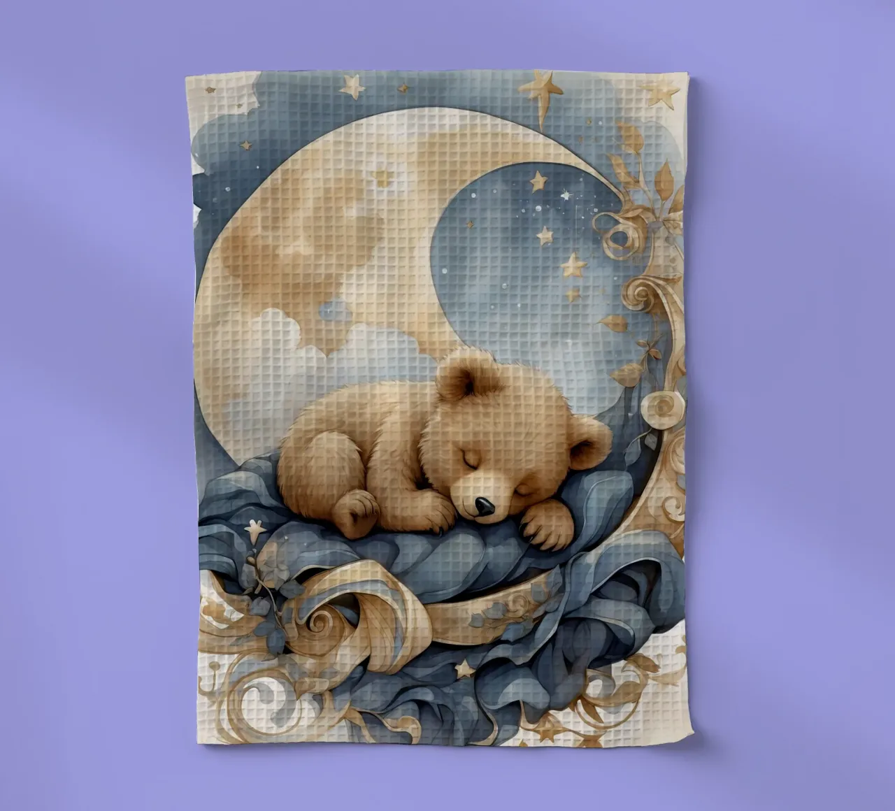 Un orso sulla luna canovaccio da cucina da 🎁 ARTVI-SHOP
