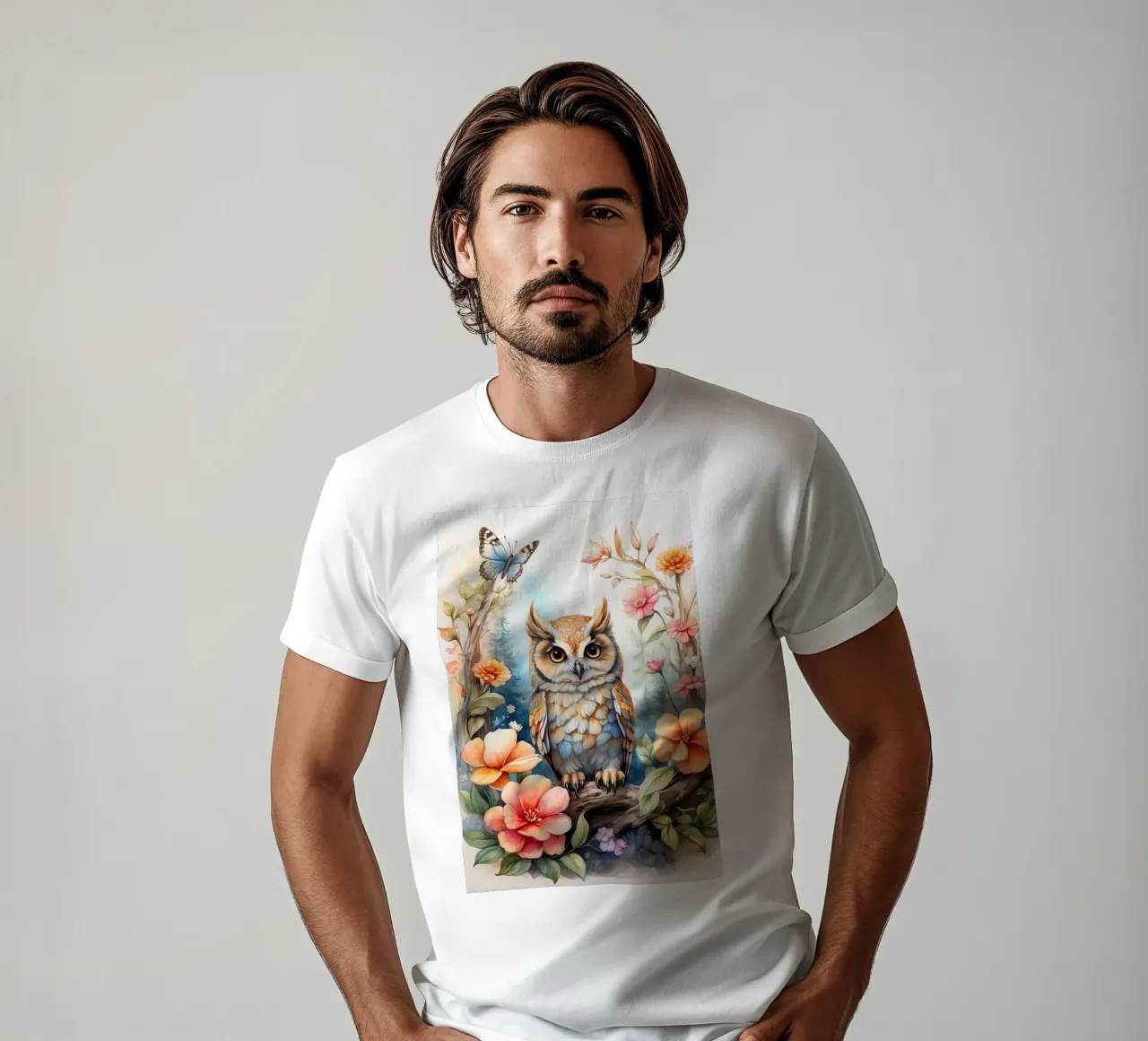 il gufo t-shirt da 🎁 ARTVI-SHOP