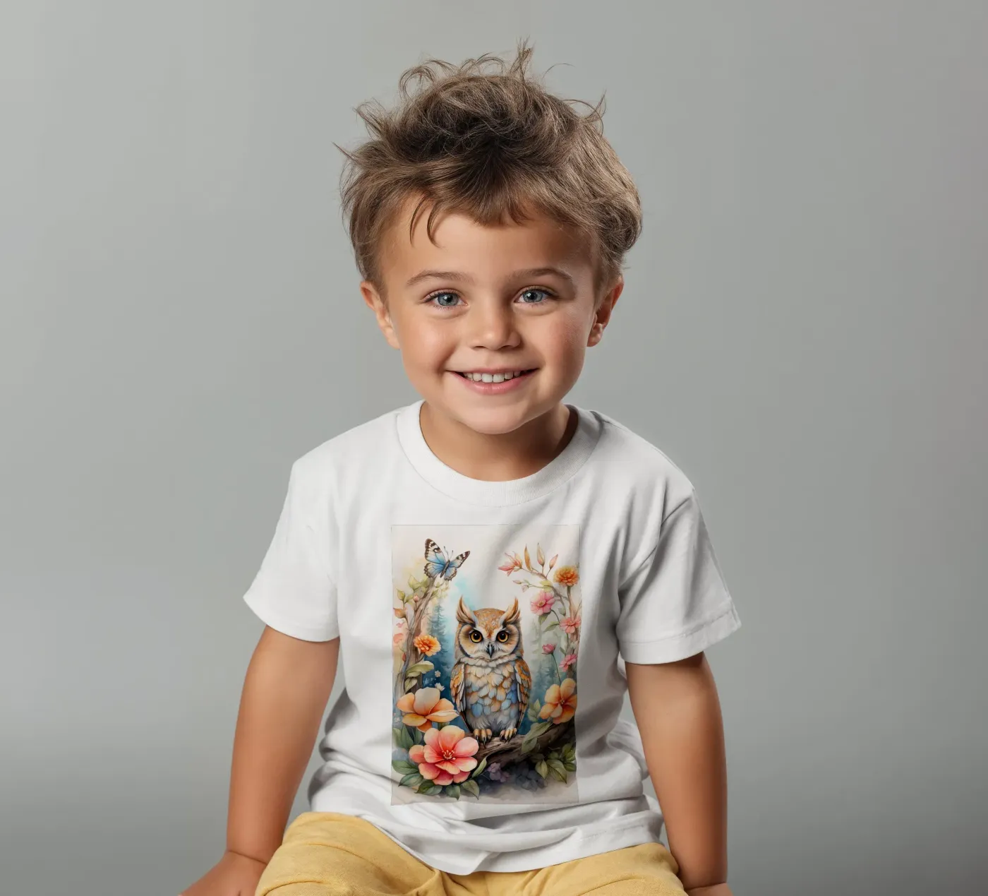il gufo t-shirt bambini da 🎁 NOBELART