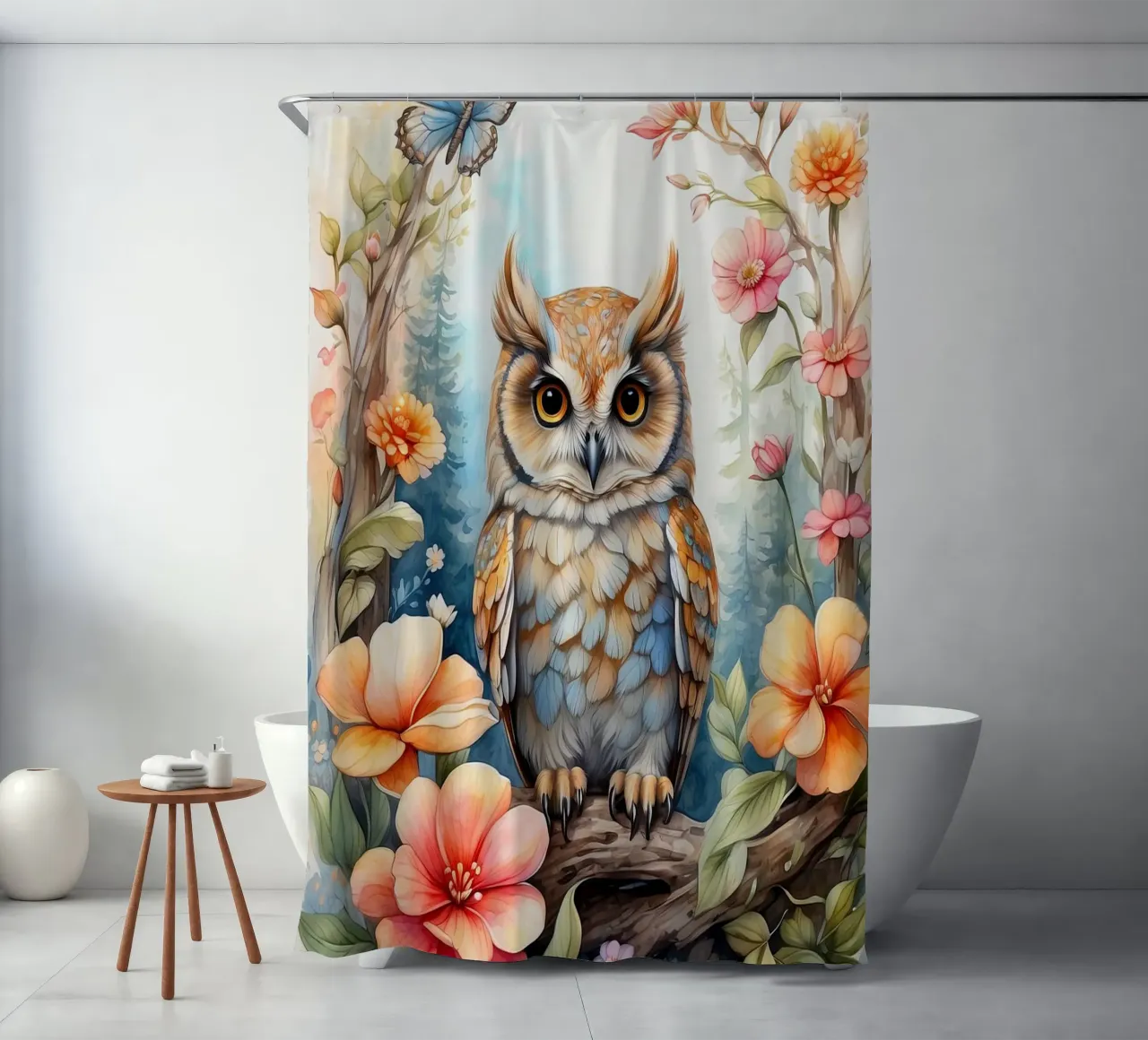 die Eule Duschvorhang von 🎁 NOBELART