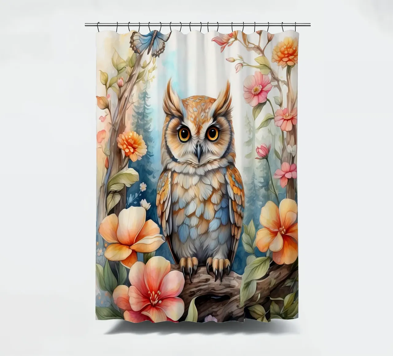 die Eule Duschvorhang von 🎁 NOBELART