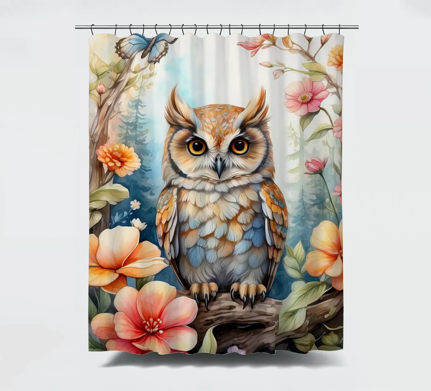 die Eule Duschvorhang von 🎁 NOBELART