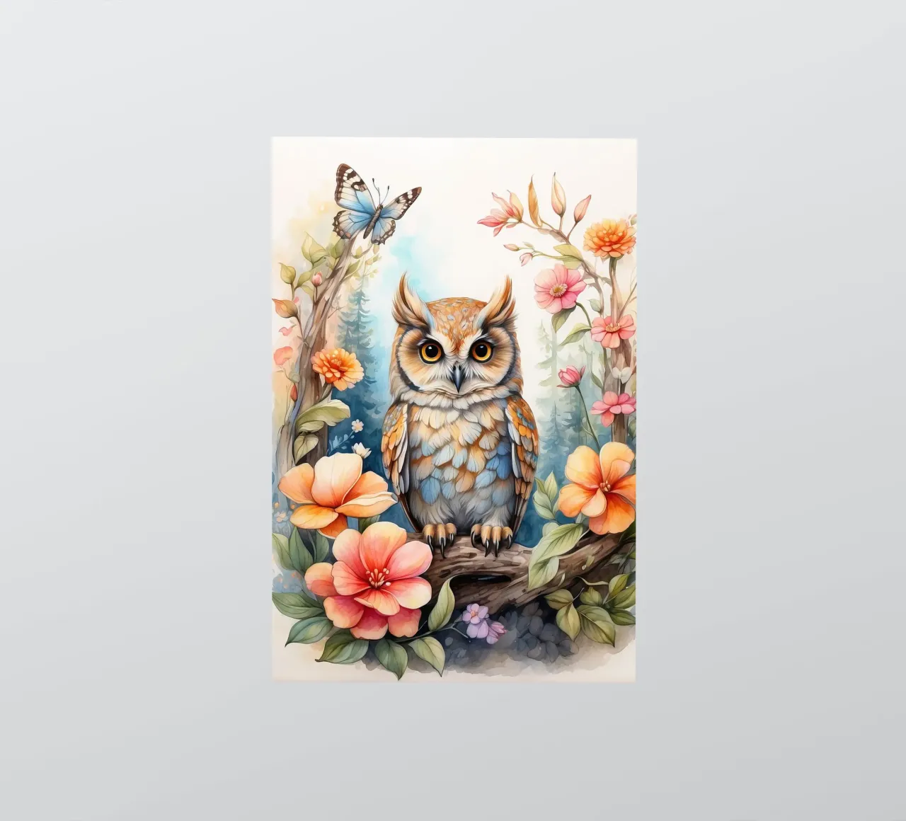 die Eule Sticker von 🎁 NOBELART