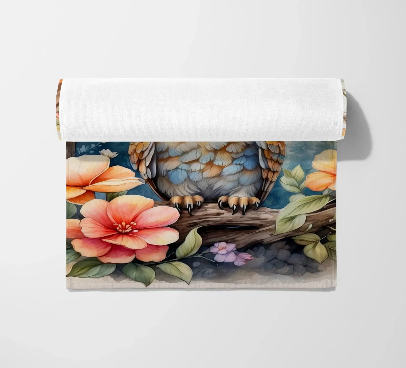 the owl strandhanddoek van 🎁 NOBELART