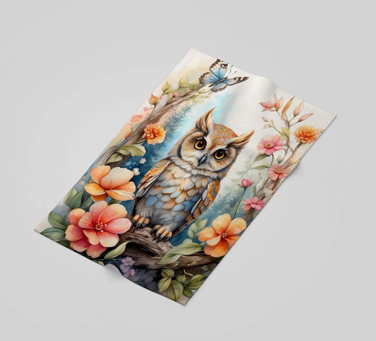 the owl Strandtuch von 🎁 NOBELART