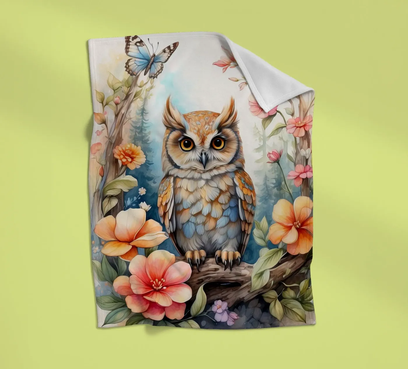 the owl Fleecedecke von 🎁 NOBELART