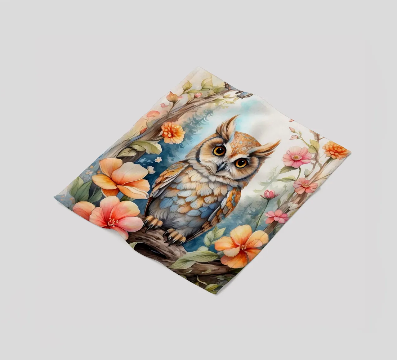 die Eule Fleecedecke von 🎁 NOBELART