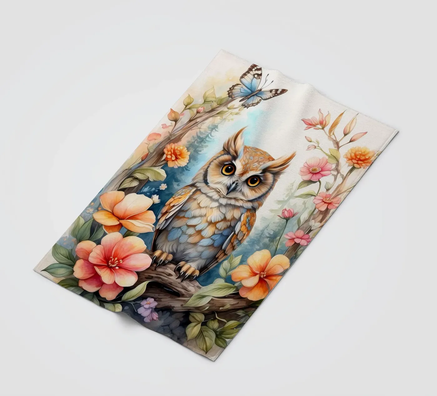 the owl Fleecedecke von 🎁 NOBELART