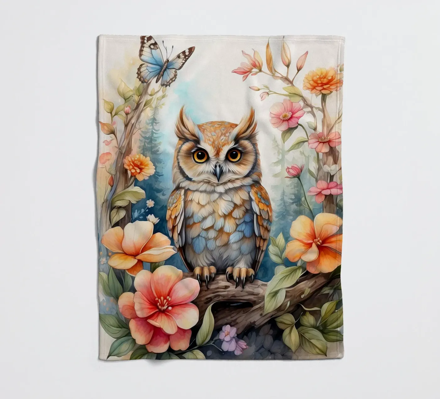 the owl Fleecedecke von 🎁 NOBELART