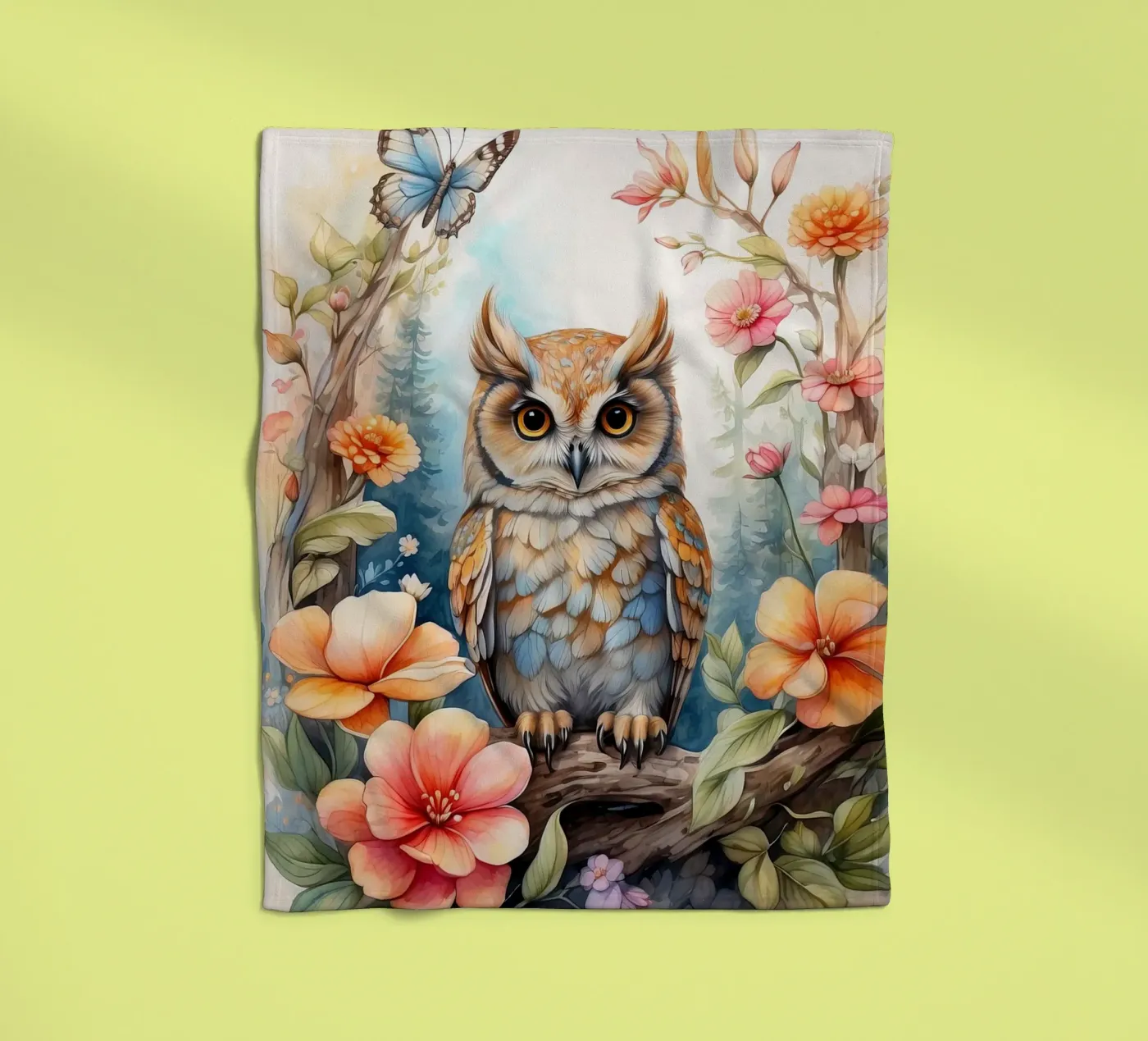 the owl Fleecedecke von 🎁 NOBELART