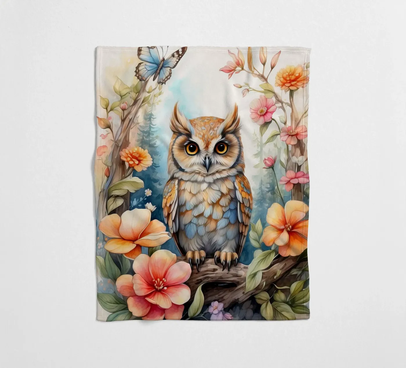 the owl Fleecedecke von 🎁 NOBELART