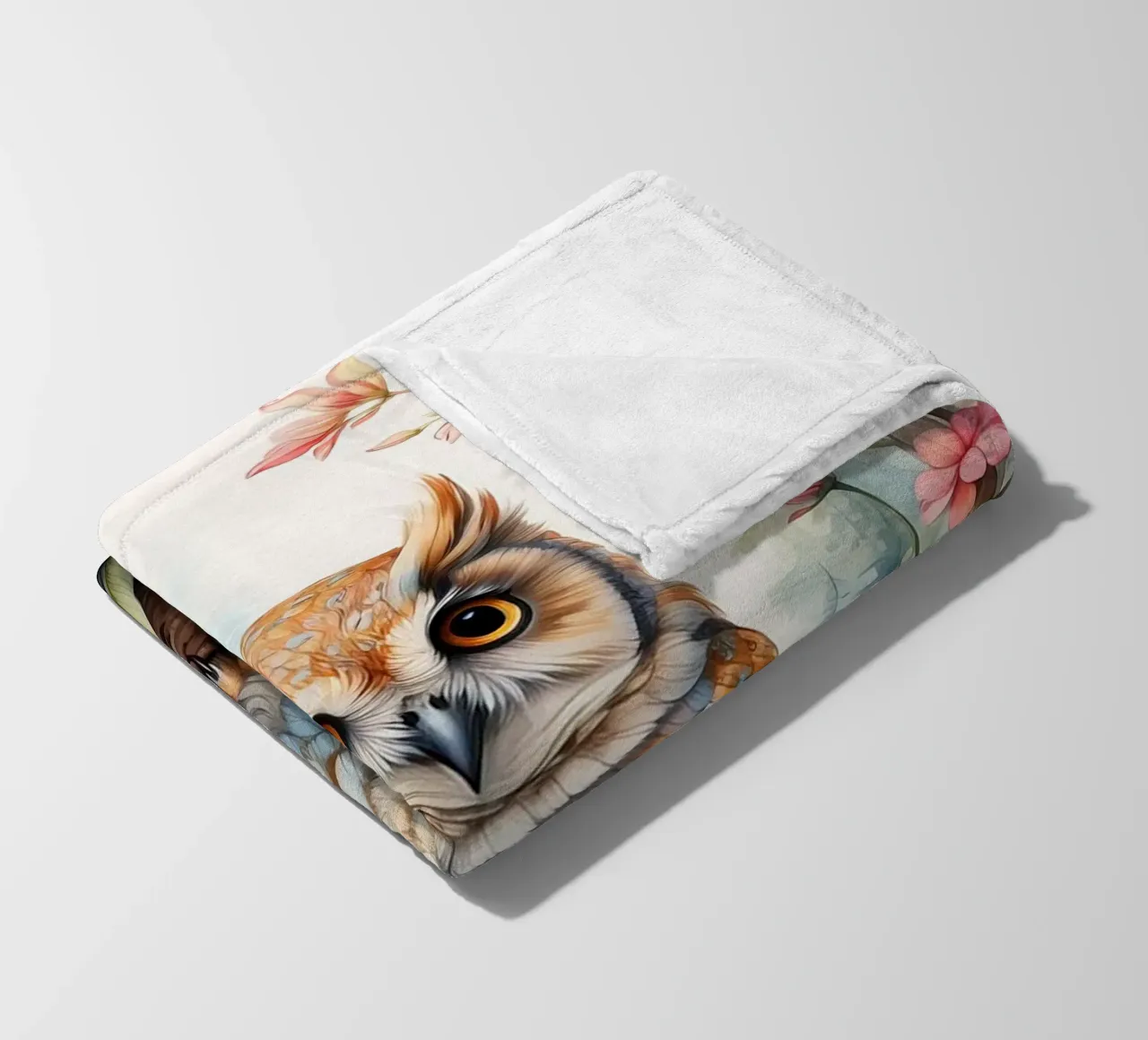 die Eule Fleecedecke von 🎁 NOBELART