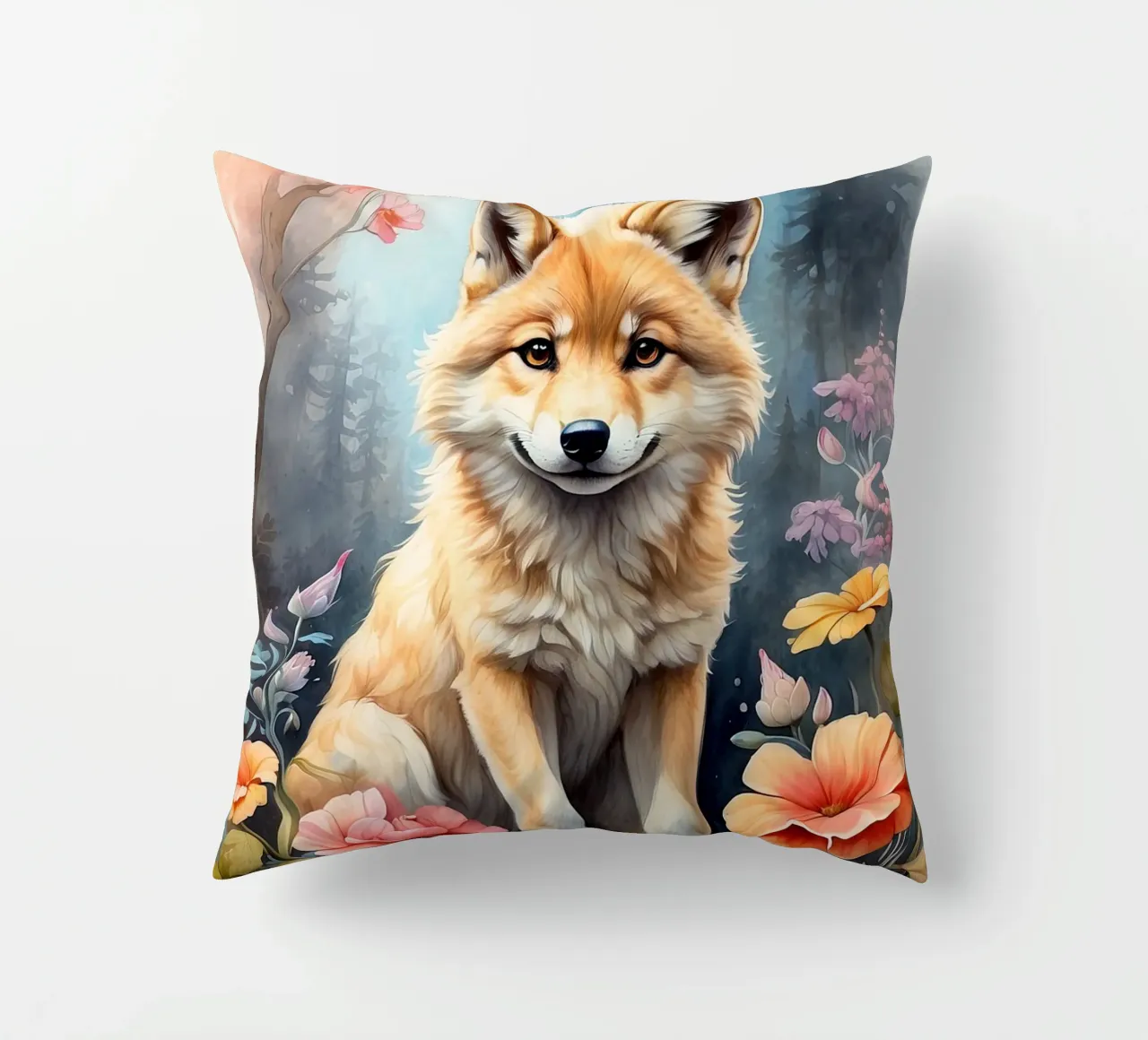 Un piccolo lupo molto bello cuscino da 🎁 ARTVI-SHOP
