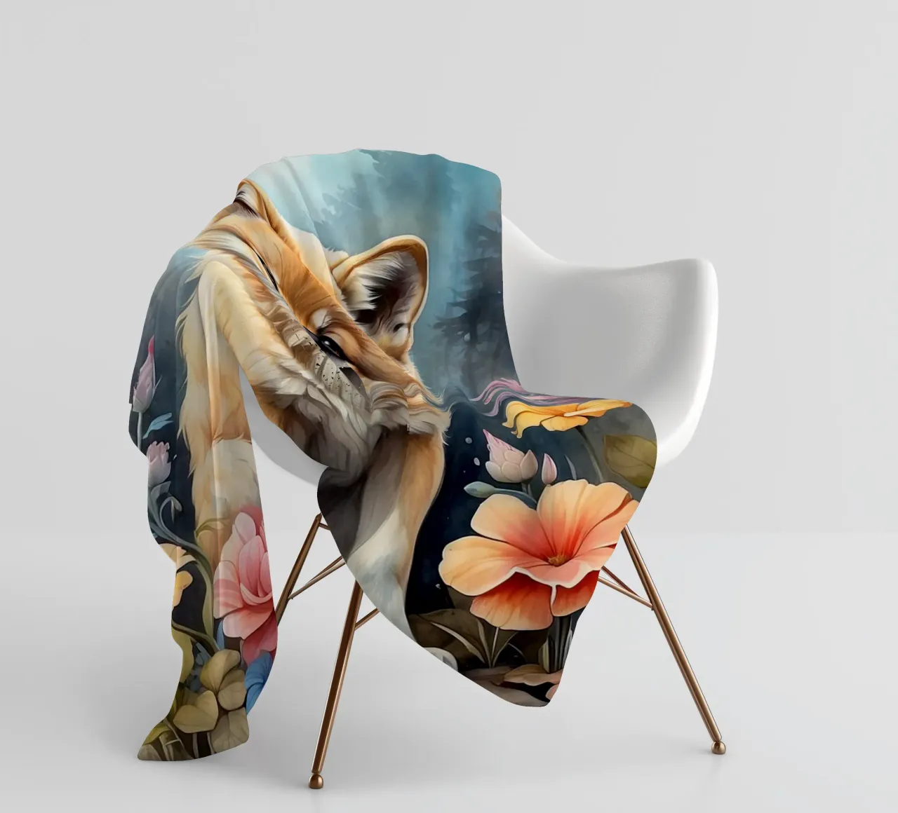 Ein sehr netter kleiner Wolf Fleecedecke von 🎁 ARTVI-SHOP