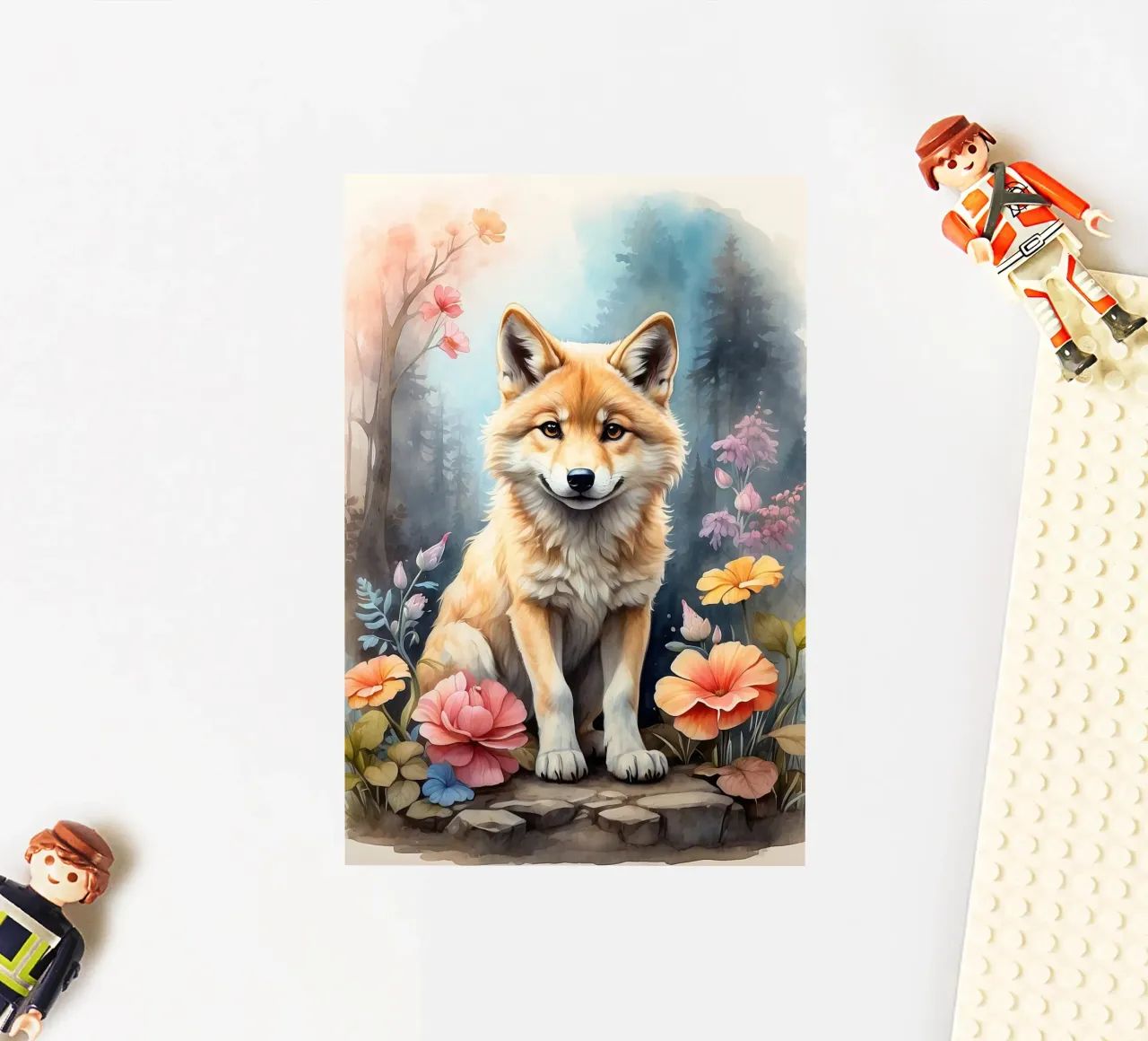A very nice little wolf sticker by 🎁 ARTVI-SHOP