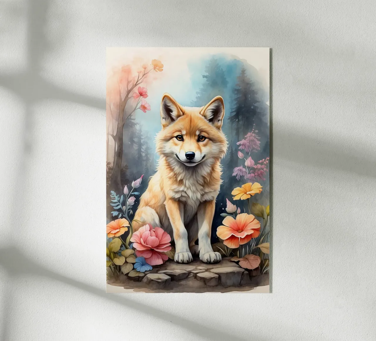 Een heel mooi wolfje acryl van 🎁 ARTVI-SHOP