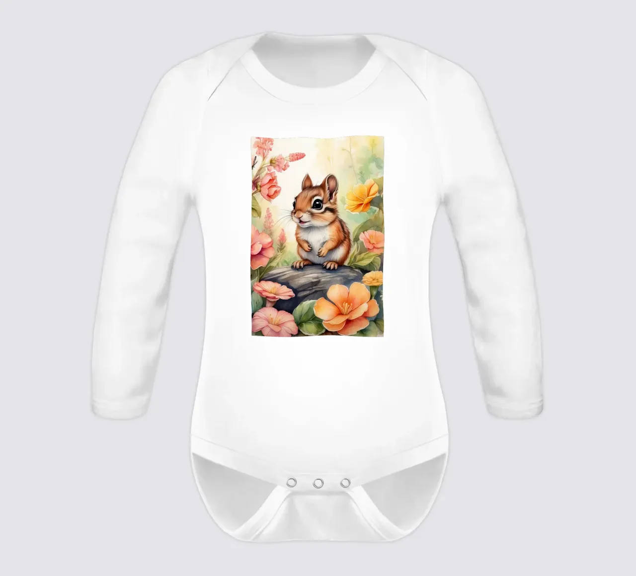 a happy squirrel long-sleeve baby romper by 🎁 ARTVI-SHOP