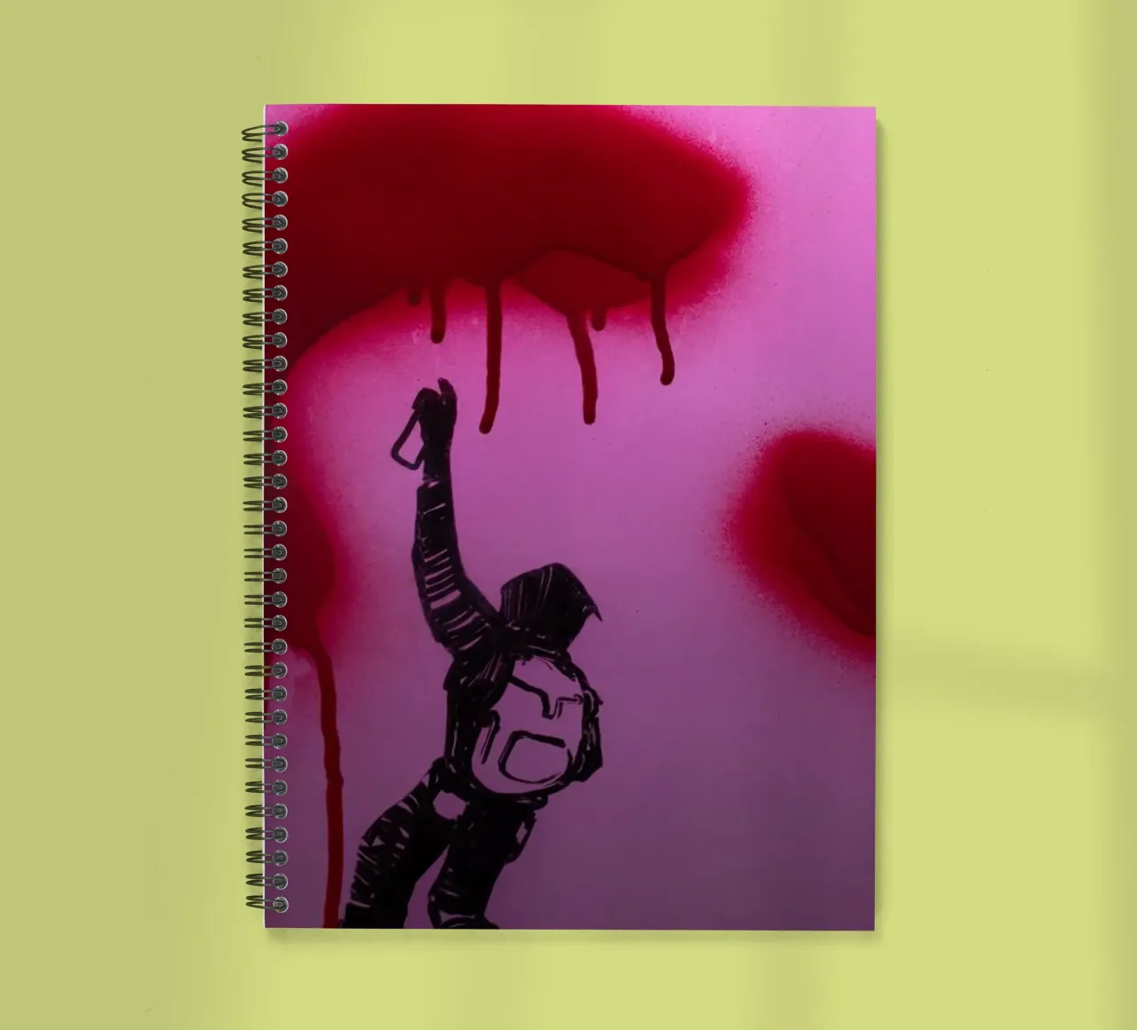 Sprayer spiral notebook by Flo Klein