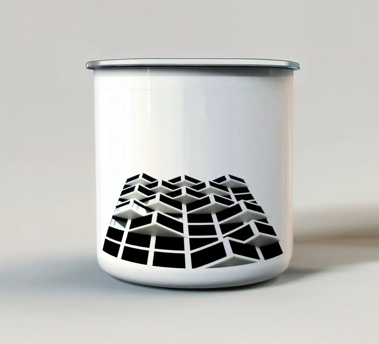 Modern Architecture emaille mok van Flo Klein
