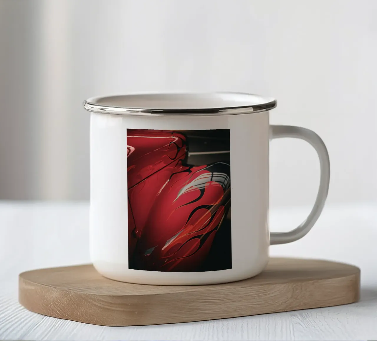 Flame Musclecar 2 tazza in smalto da Flo Klein