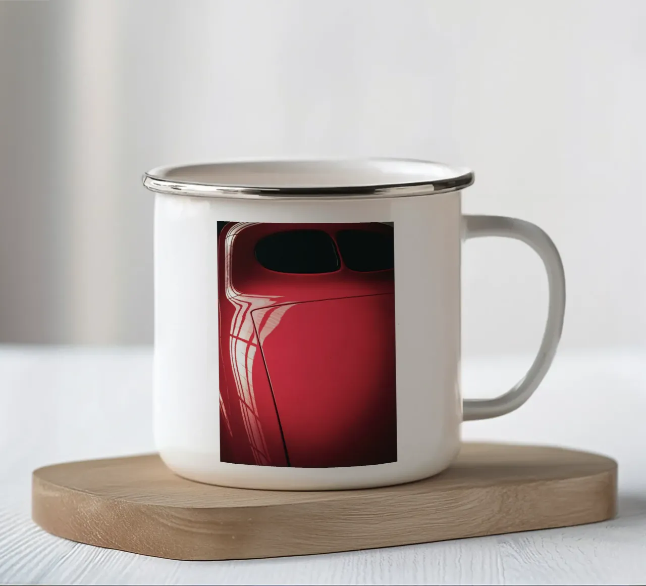 Red Musclecar tazza in smalto da Flo Klein