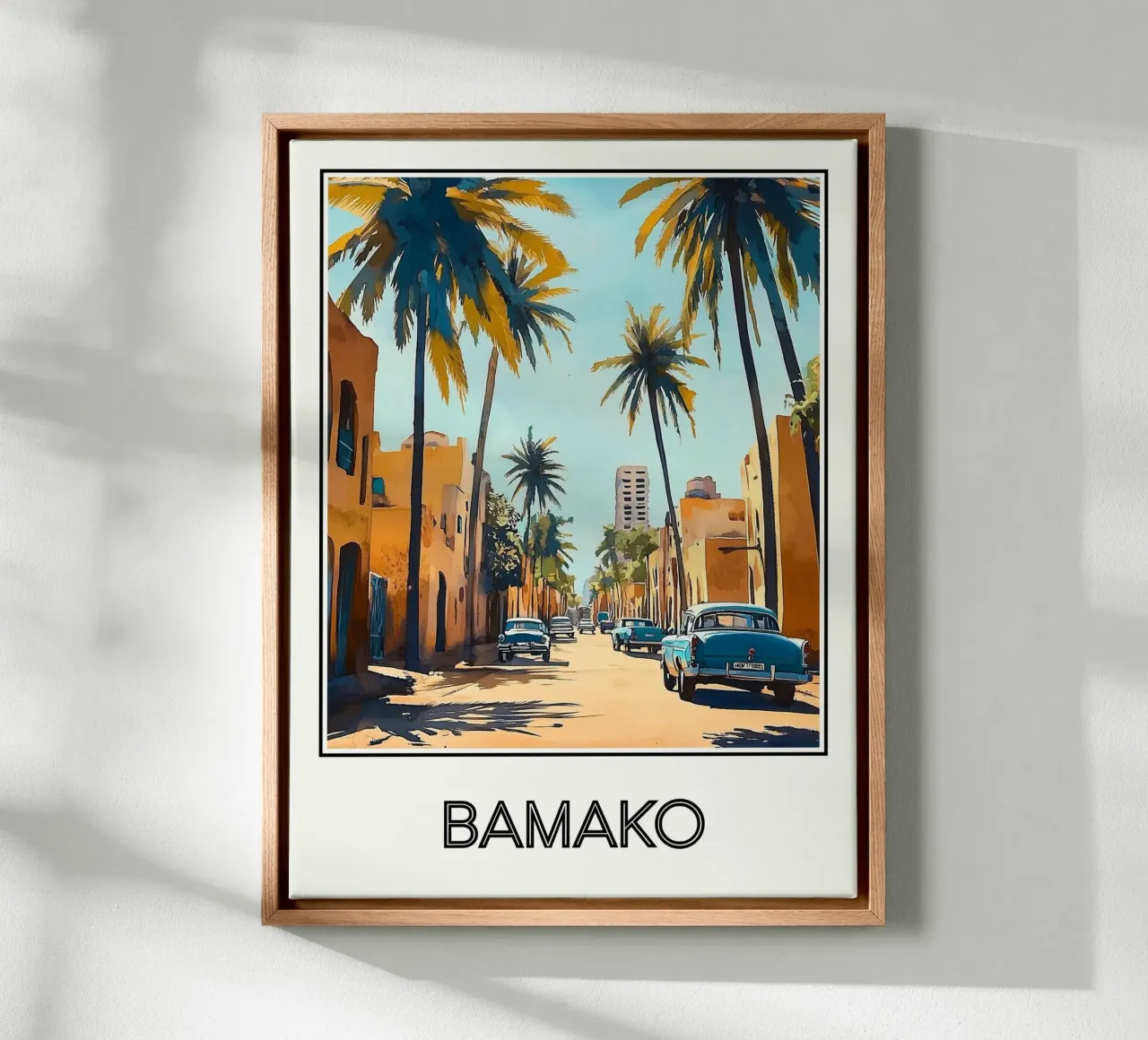 Bamako tela con Cornice a cassetta da Frame the World