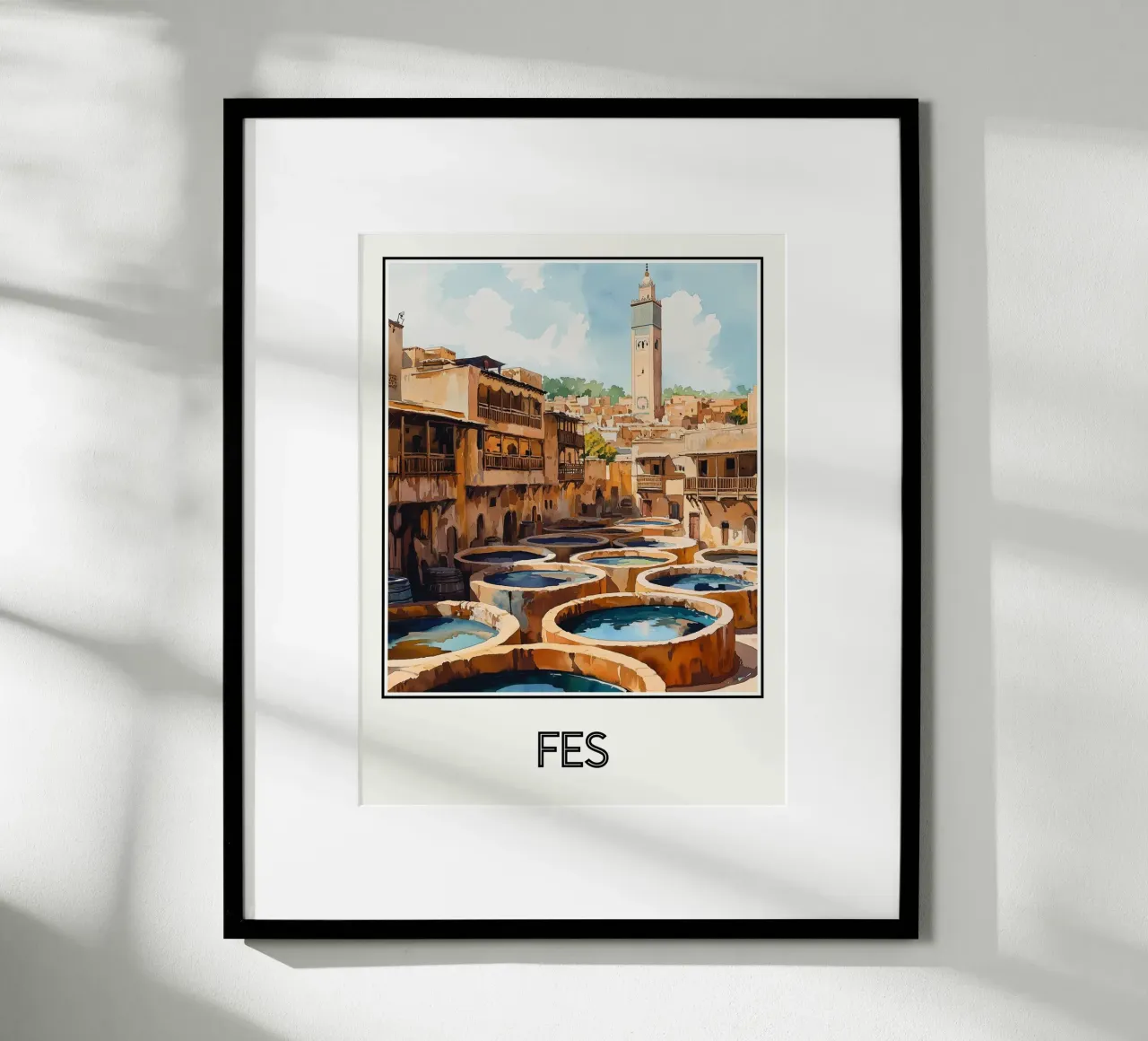 Fès poster con telaio in alluminio da Frame the World