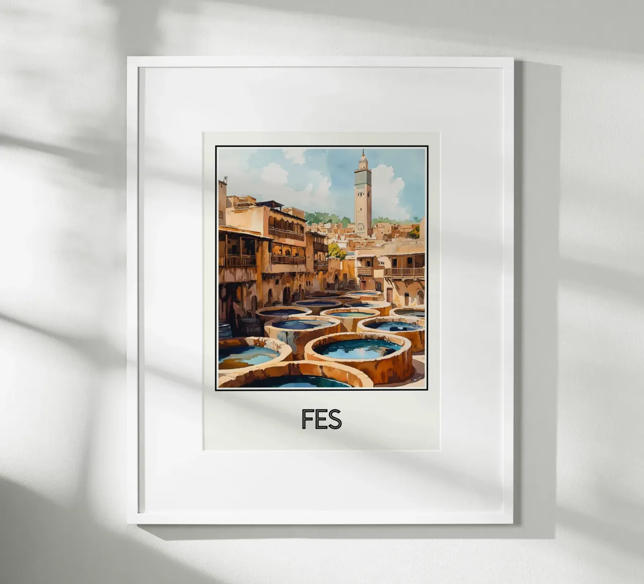 Fès poster con telaio in alluminio da Frame the World