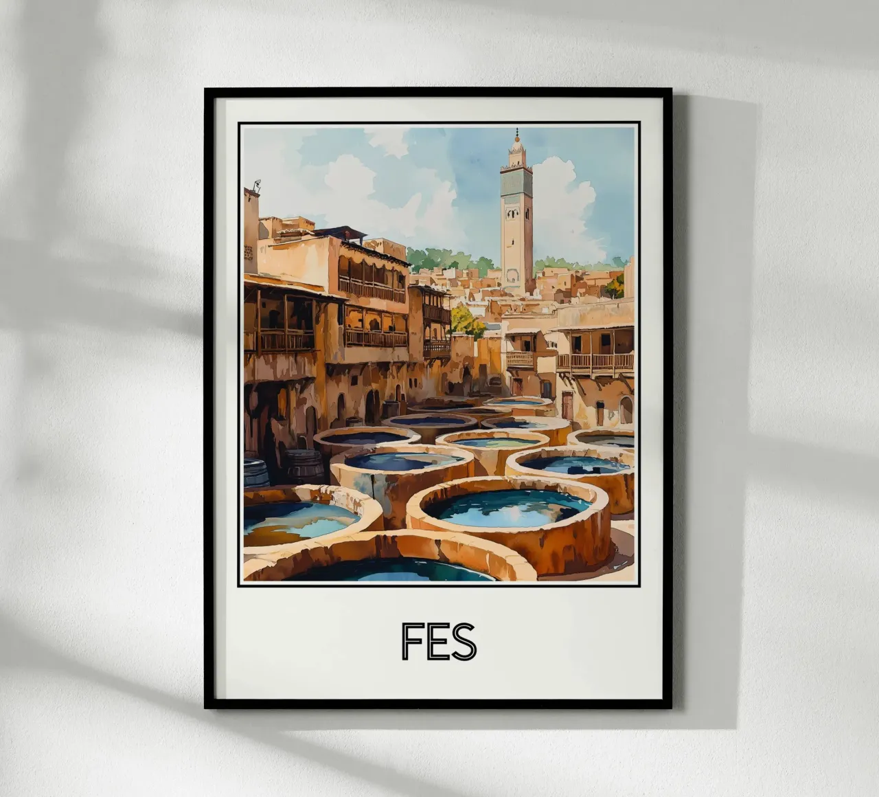 Fès poster con telaio in alluminio da Frame the World