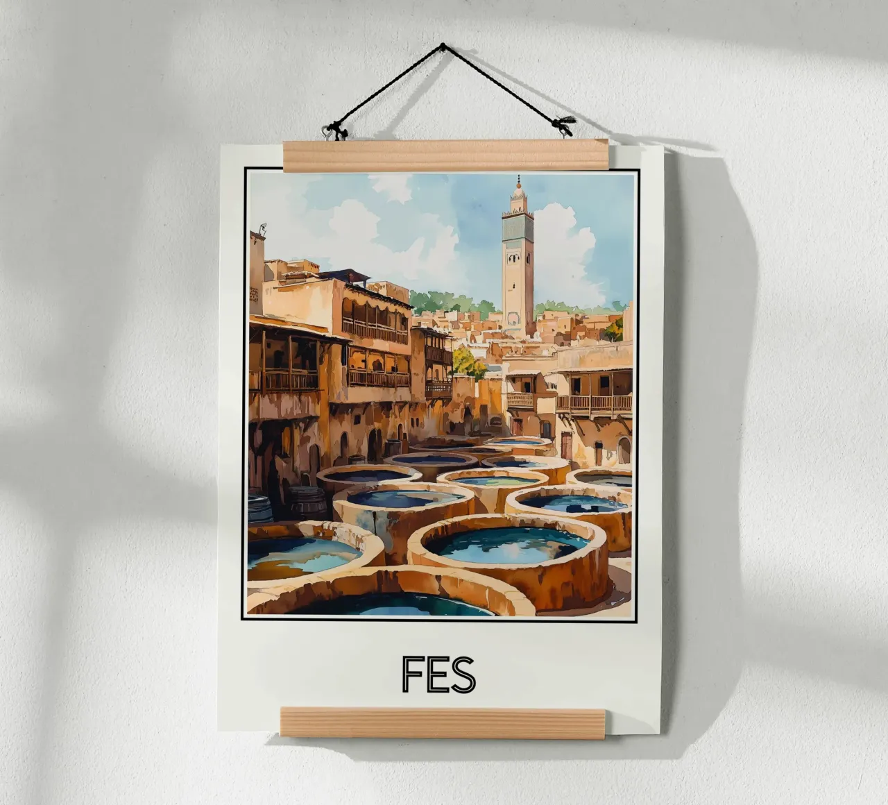 Fès poster con telaio in alluminio da Frame the World