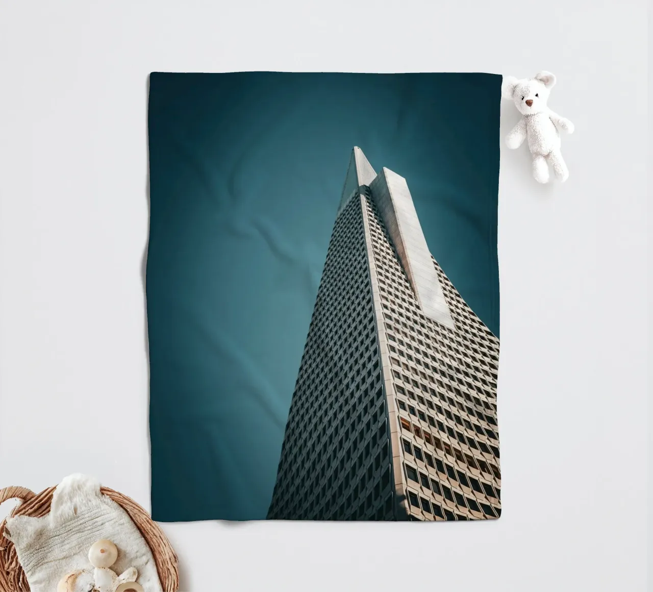 Skyscraper fleecedeken van Flo Klein