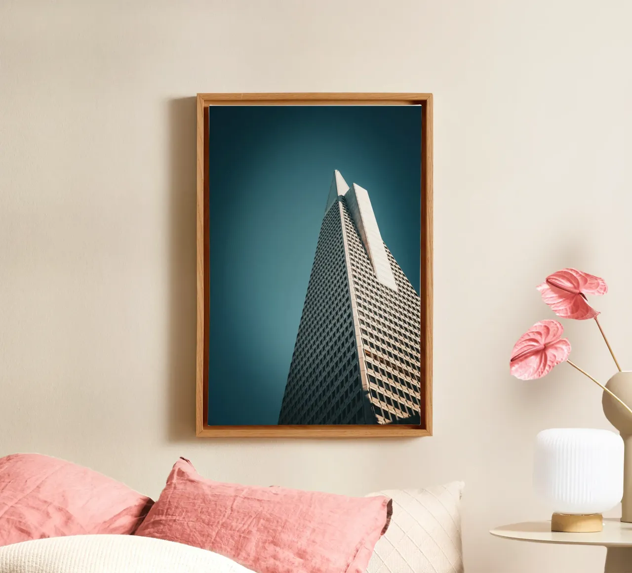 Skyscraper tela con Cornice a cassetta da Flo Klein