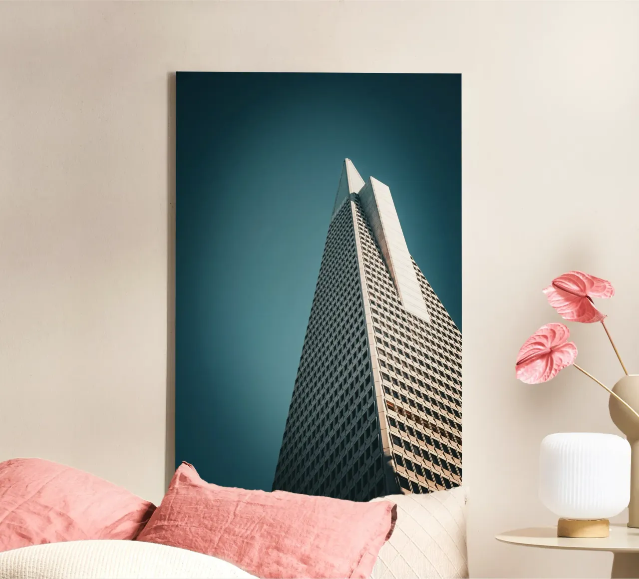 Skyscraper tela con Cornice a cassetta da Flo Klein