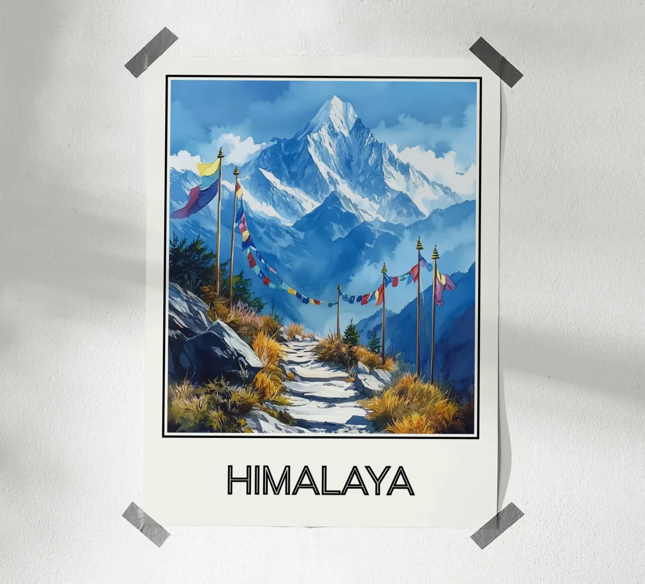 Himalaya poster con telaio in plastica da Frame the World
