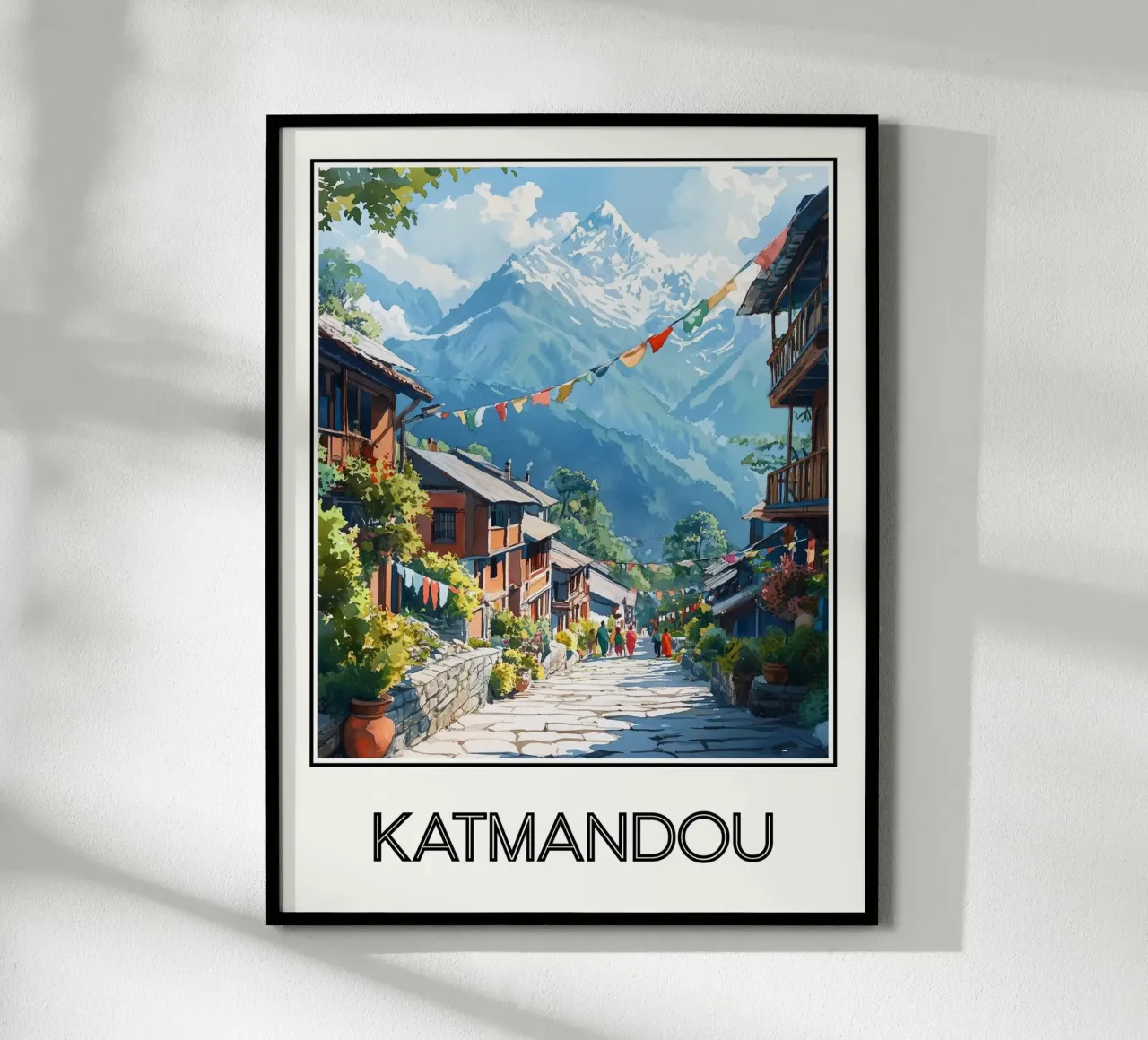 Katmandou poster con telaio in alluminio da Frame the World