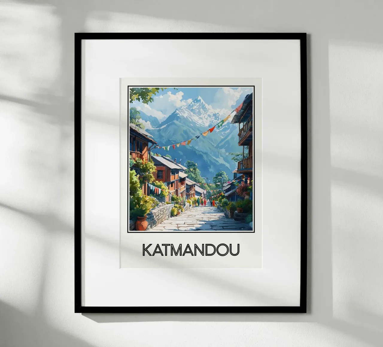 Katmandou poster con telaio in alluminio da Frame the World