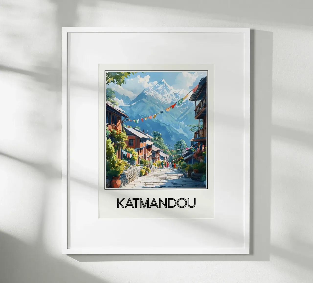 Katmandou poster con telaio in alluminio da Frame the World