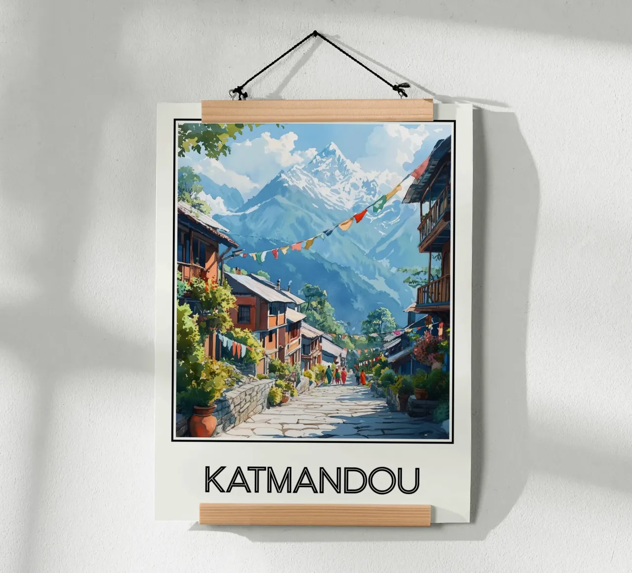 Katmandou poster con telaio in alluminio da Frame the World