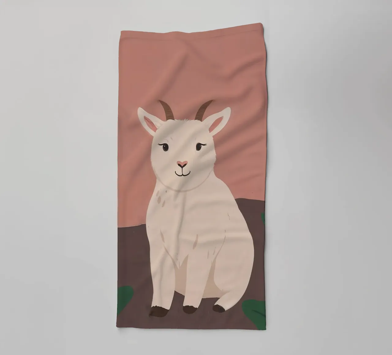 Capra amichevole e minuscola asciugamano da bagno da SnoopyAnimals