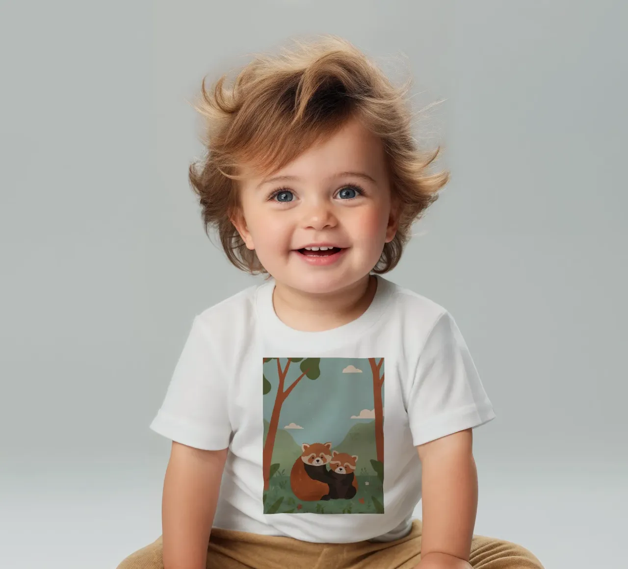 Friendly Red Panda Family baby t-shirt by SnoopyAnimals