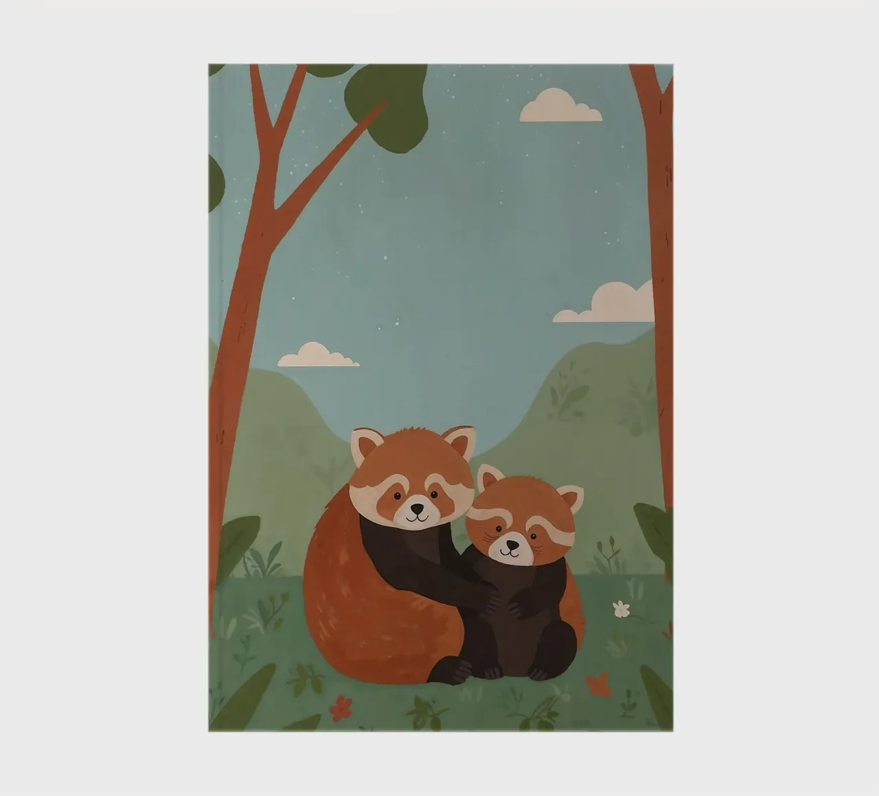 Famille amicale de pandas roux carnet de notes de SnoopyAnimals