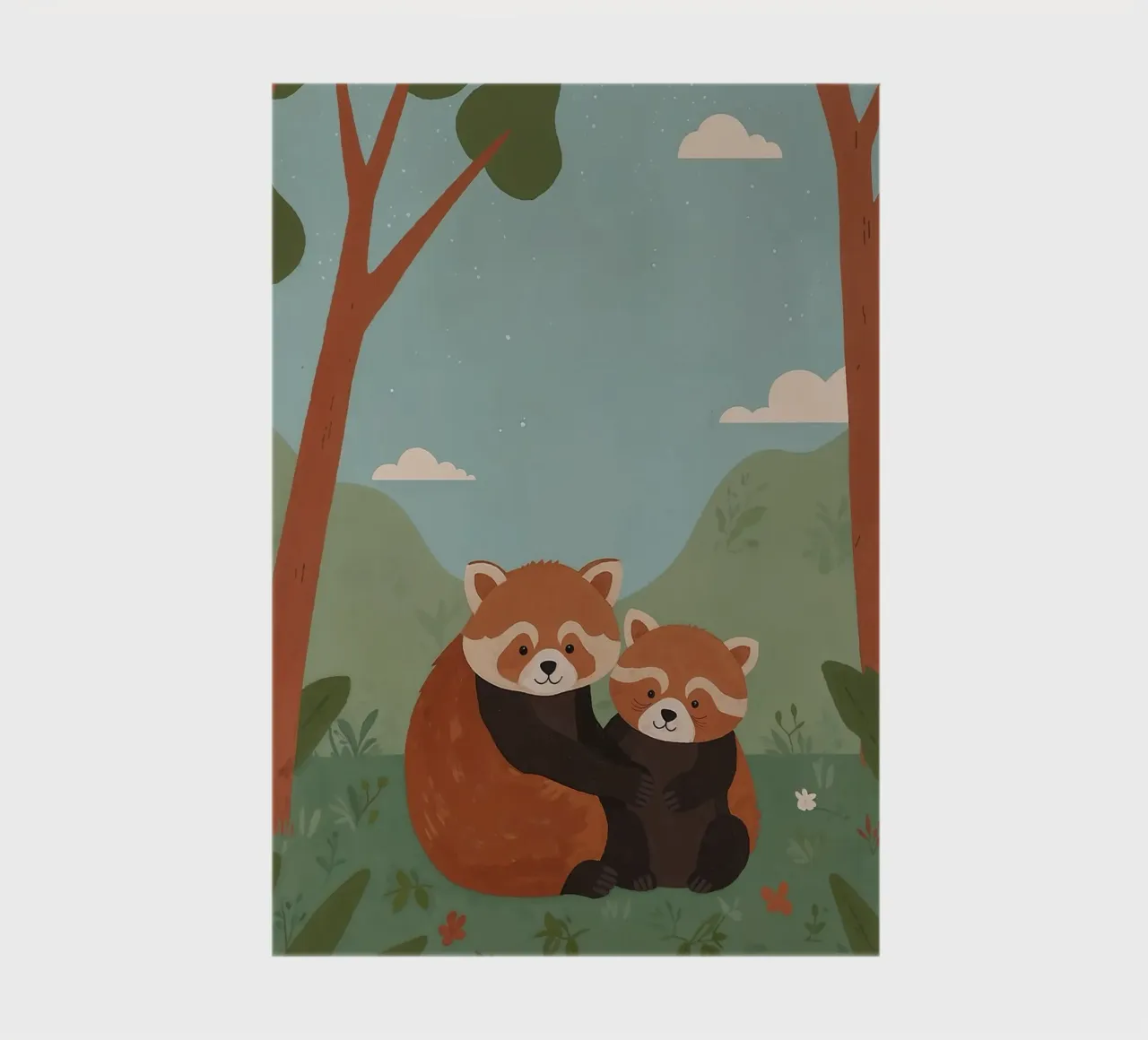 Famille amicale de pandas roux carnet de notes de SnoopyAnimals