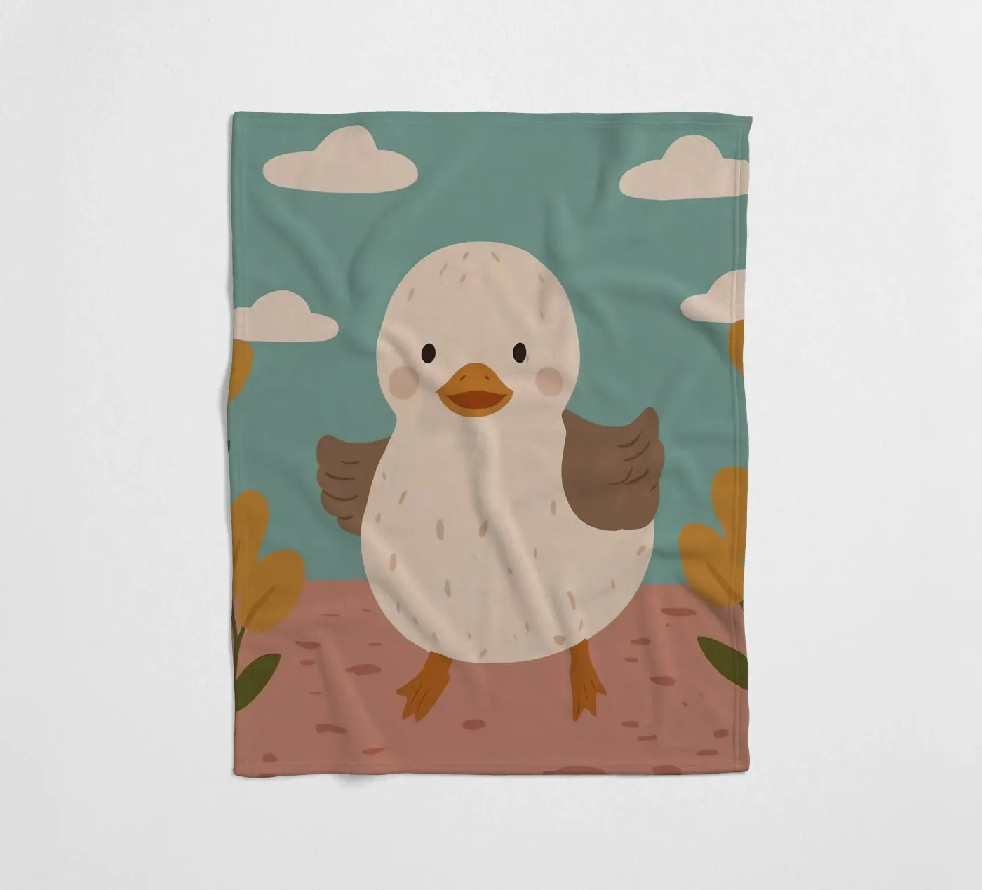 Freundliche kleine Ente Fleecedecke von SnoopyAnimals